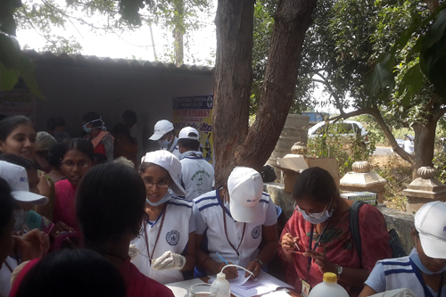 Pharmacy students at a college activity